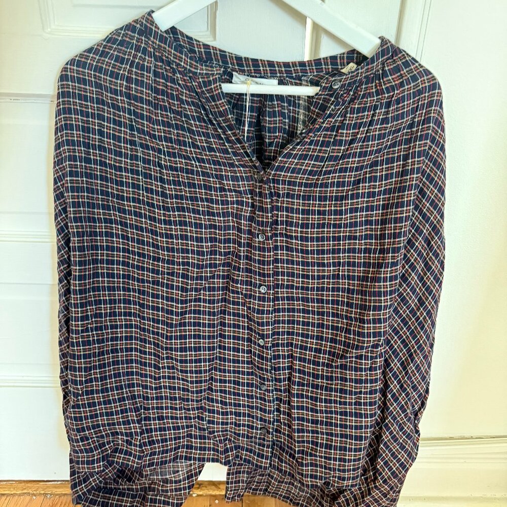 NWT Doen Jane Blouse Midnight St Germain Plaid